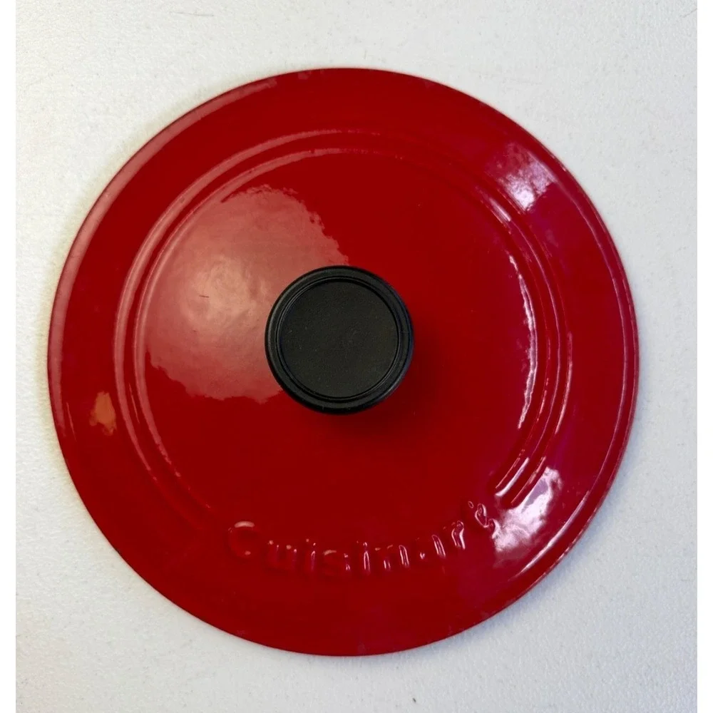 Cuisinart Red Cast Iron Enamel LID ONLY 3.0 Qt (2.9 L) Dutch Oven Replacement